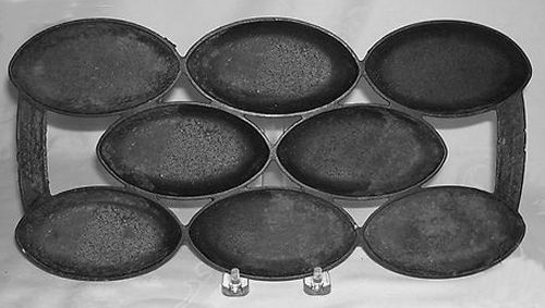 Vintage Cast Iron Muffin Pan And Corn Bread Pan - antiques - by