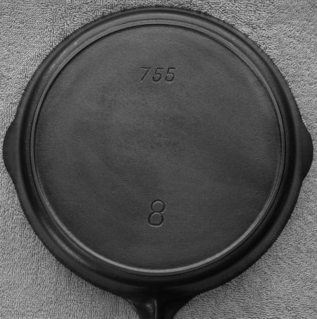 VERY UNIQUE Unmarked Cast Iron Divided Breakfast Skillet Diagonal